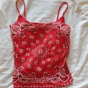 Womens bandana spaghetti strap top